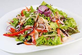 Salad with celery and chicken