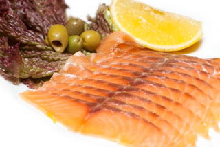 Salted Salmon with olives