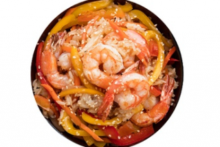 Tepanyaki with shrimp